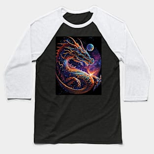 Cosmic Space Dragon Baseball T-Shirt